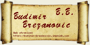 Budimir Brezanović vizit kartica